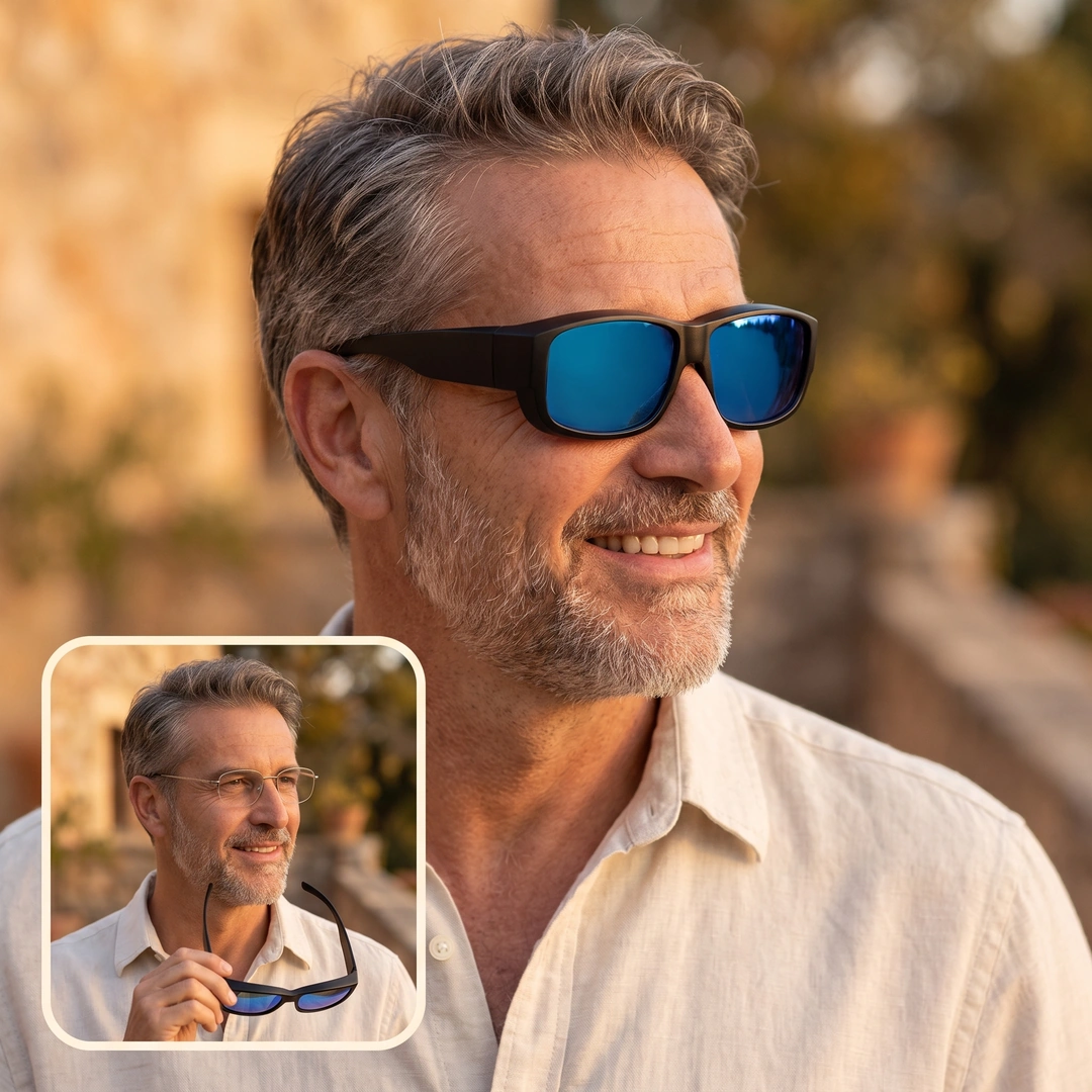 Sur-Lunettes Polarisées Homme, allure de face
